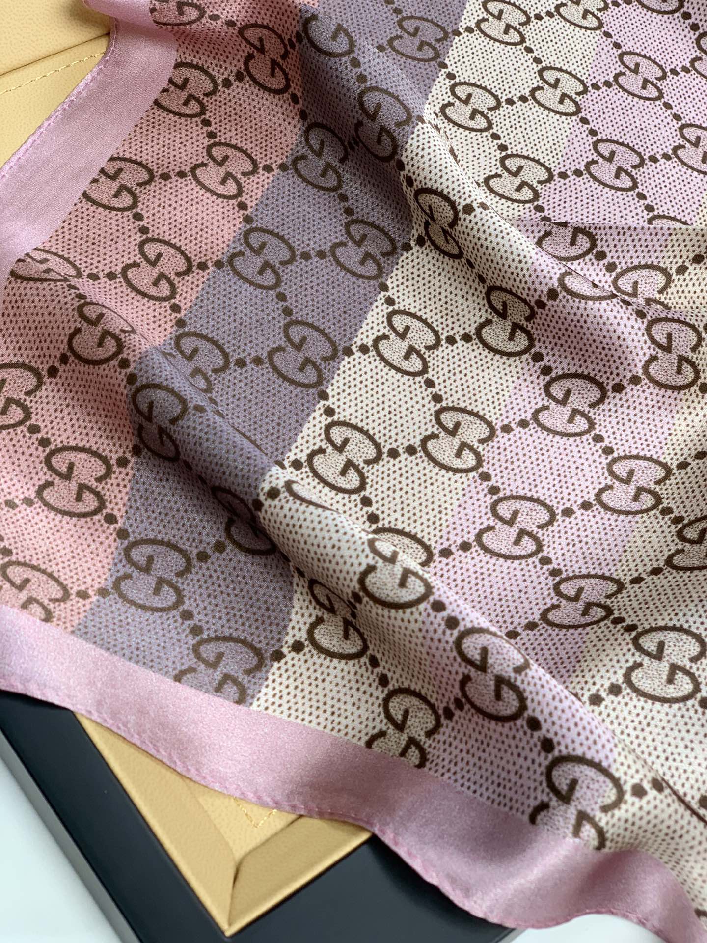 GG GG JACQUARD SCARF 70CM PINK