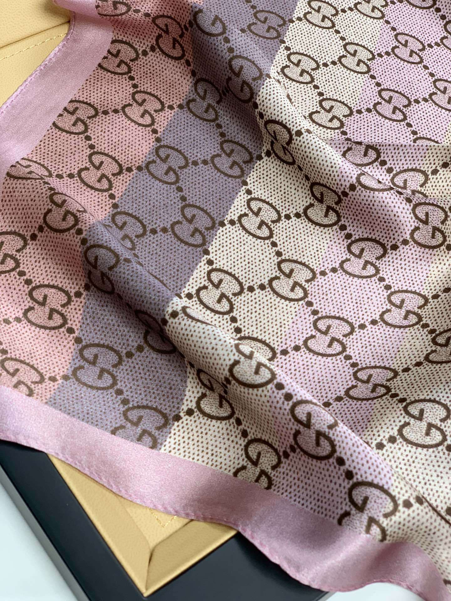 GG GG JACQUARD SCARF 70CM PINK