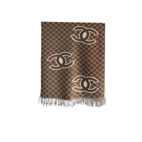CC CASHMERE SHEARLING SCARF BROWN