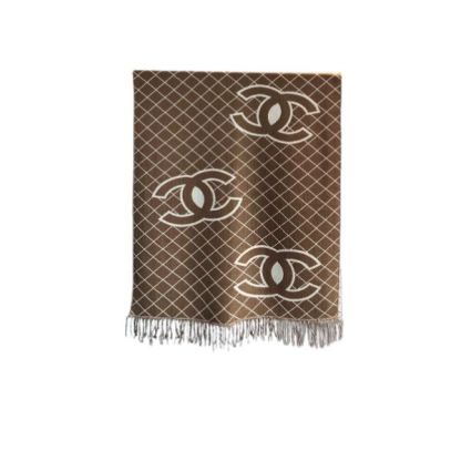 CC CASHMERE SHEARLING SCARF BROWN