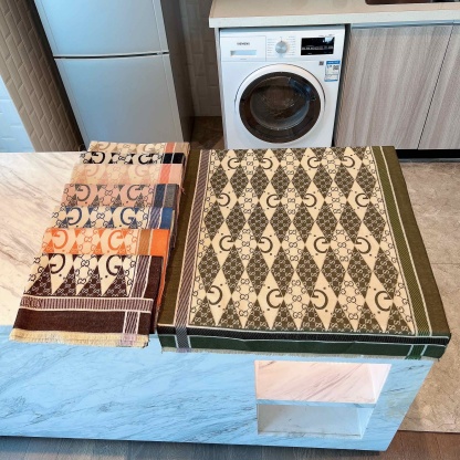 GG GG PATCHWORK BACKGAMMON PRINT SCARF GREEN