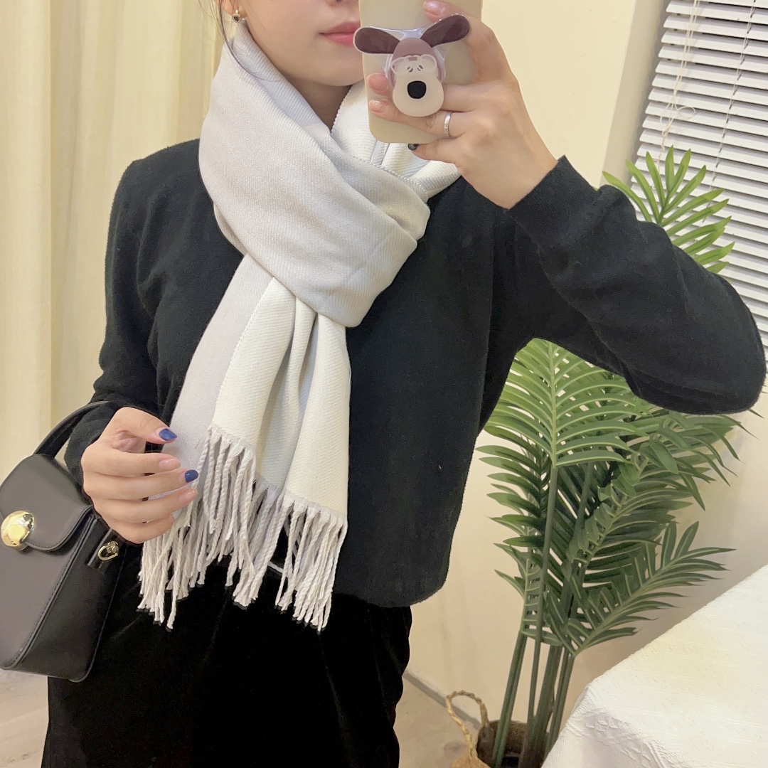 GG WOOL CASHMERE SCARF WITH INTERLOCKING G BLUE 715497 3GB02 4978