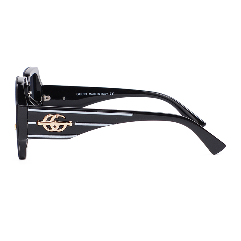 GG GG GRADIENT SQUARE SUNGLASSES WITH LINE IN BLACK
