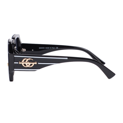 GG GG GRADIENT SQUARE SUNGLASSES WITH LINE IN BLACK