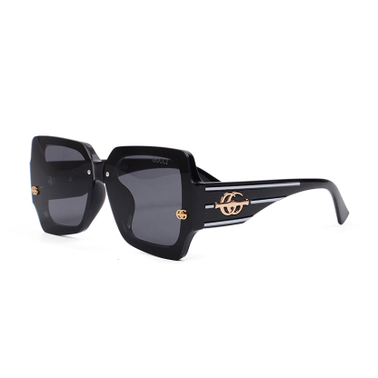 GG GG GRADIENT SQUARE SUNGLASSES WITH LINE IN BLACK