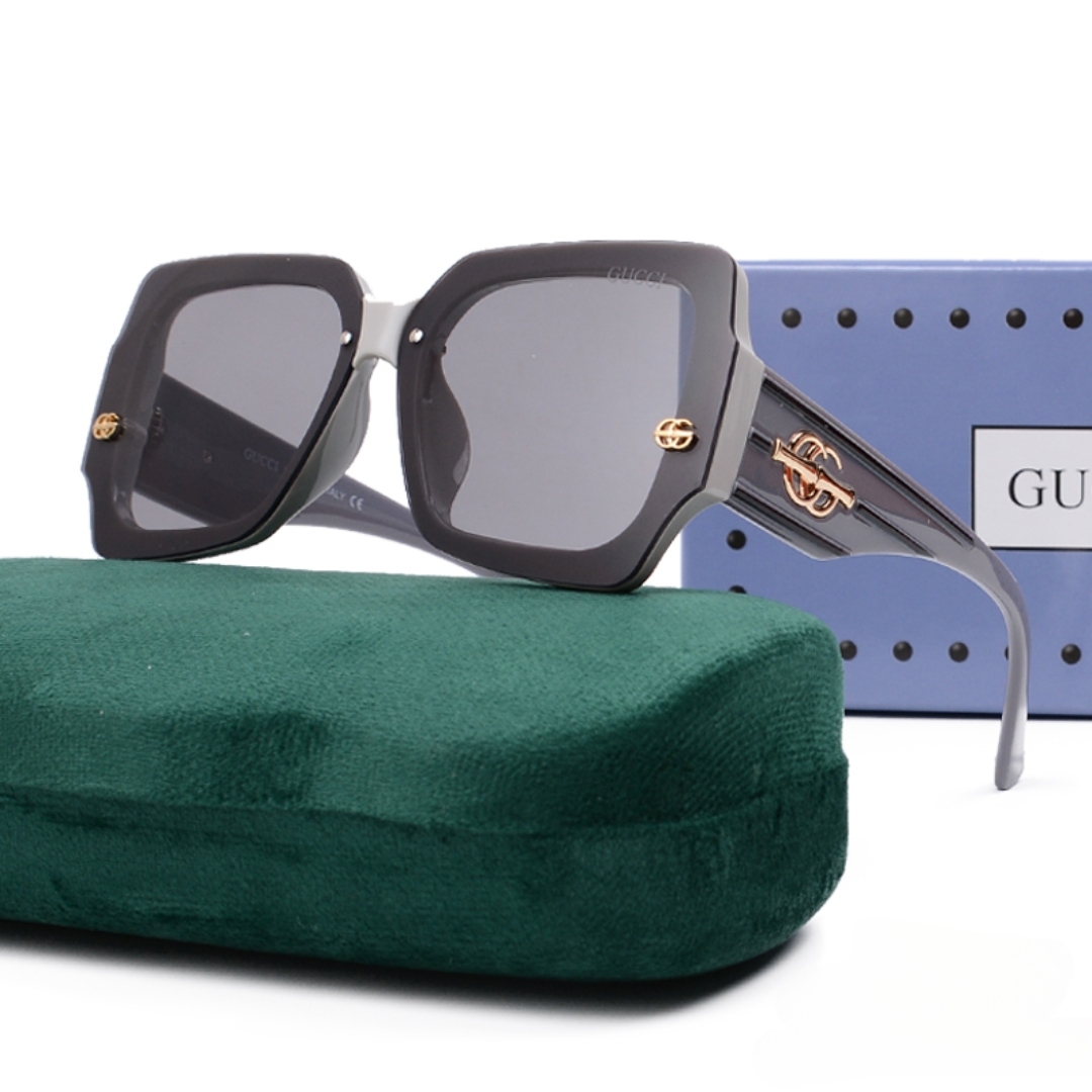 GG GG GRADIENT SQUARE SUNGLASSES WITH LINE IN GREY