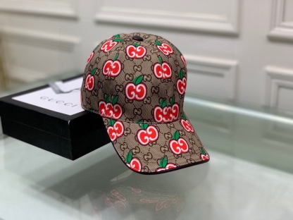GG GG APPLE BASEBALL CAP BROWN
