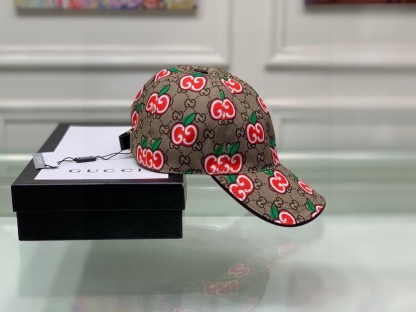 GG GG APPLE BASEBALL CAP BROWN