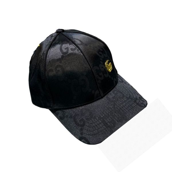 GG GG MONOGRAM GOLD LOGO BASEBALL CAP BLACK