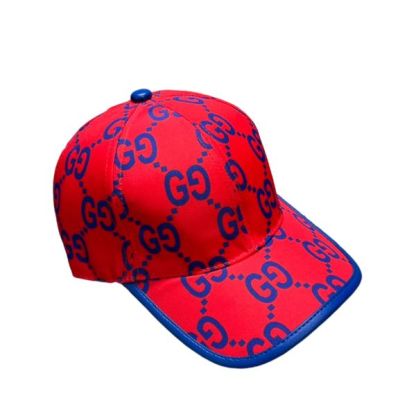 GG GG MONOGRAM BASEBALL CAP RED BLUE