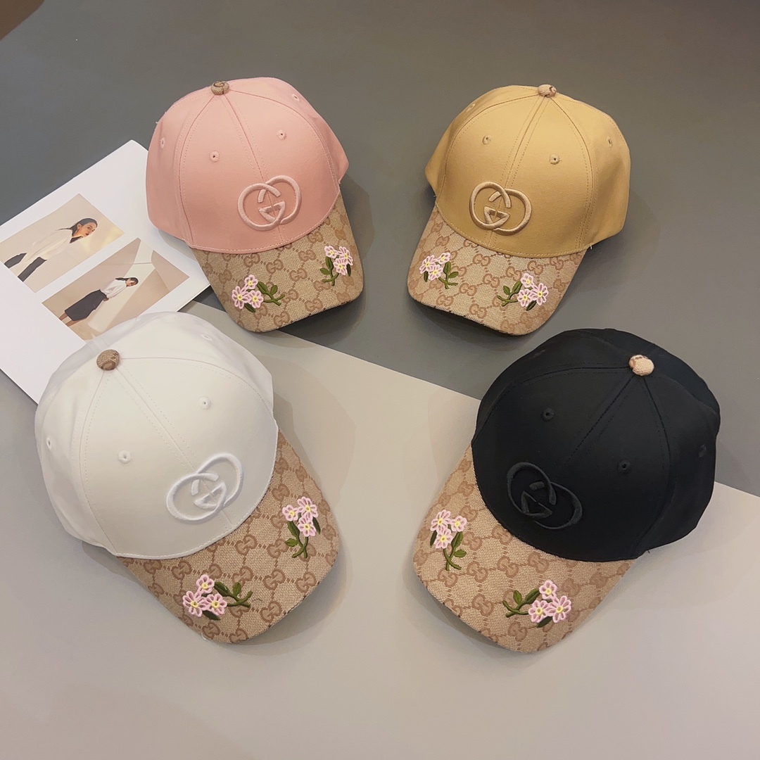 GG GG LOGO BASEBALL CAP LIGHT PINK