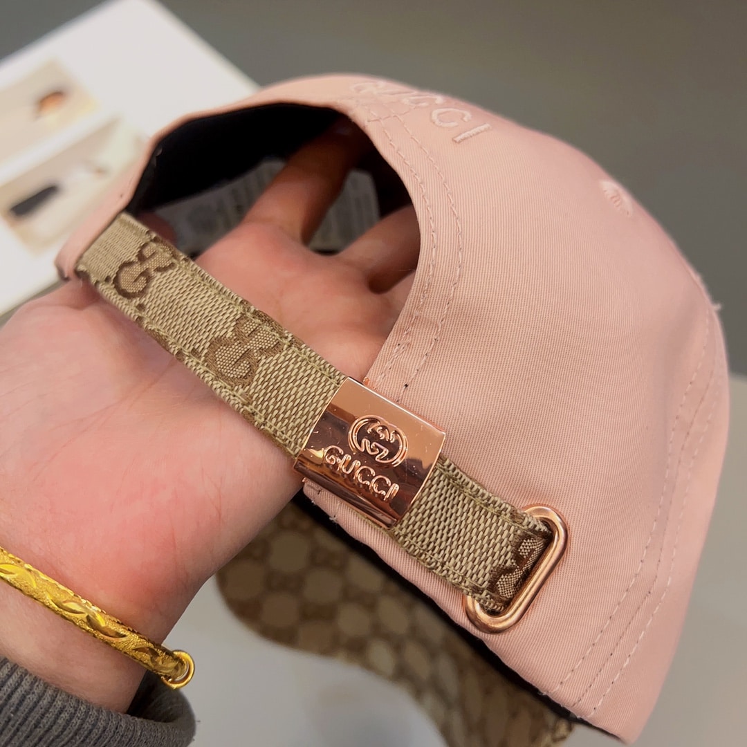 GG GG LOGO BASEBALL CAP LIGHT PINK