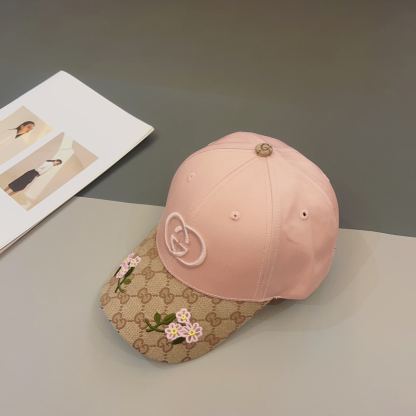 GG GG LOGO BASEBALL CAP LIGHT PINK