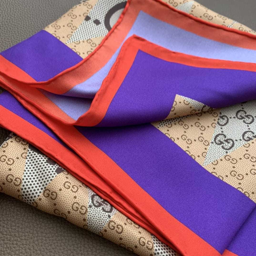 GG GG PATCHWORK BACKGAMMON PRINT SCARF ‎721265 3G001 9870