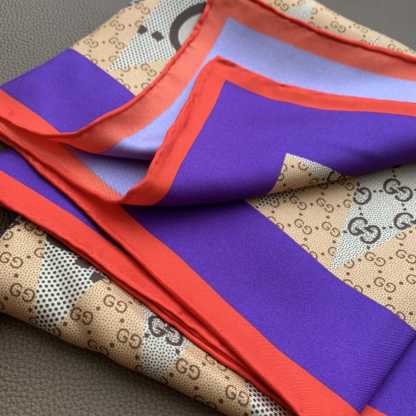 GG GG PATCHWORK BACKGAMMON PRINT SCARF ‎721265 3G001 9870