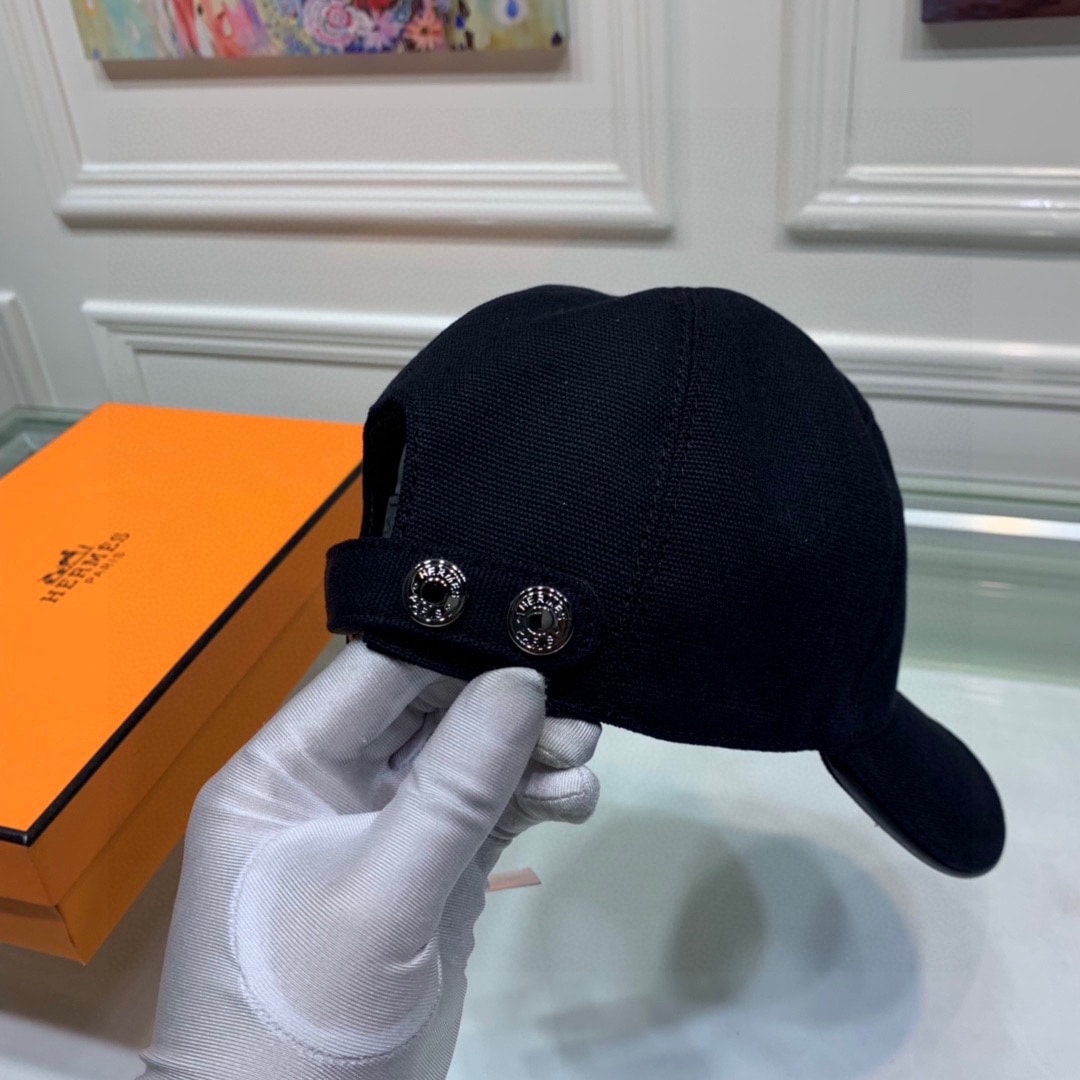HM LOGO CANVAS CAP BLACK