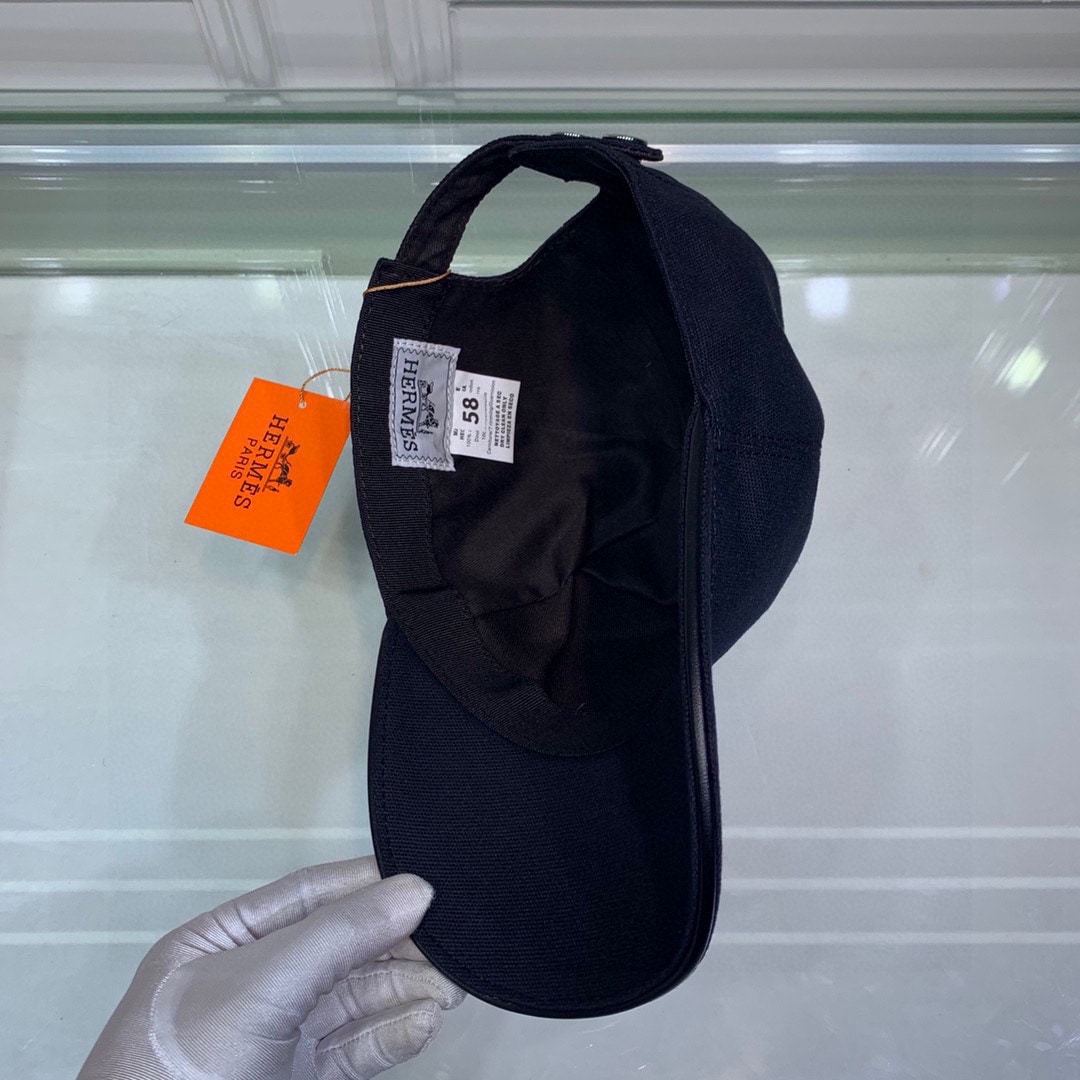 HM LOGO CANVAS CAP BLACK
