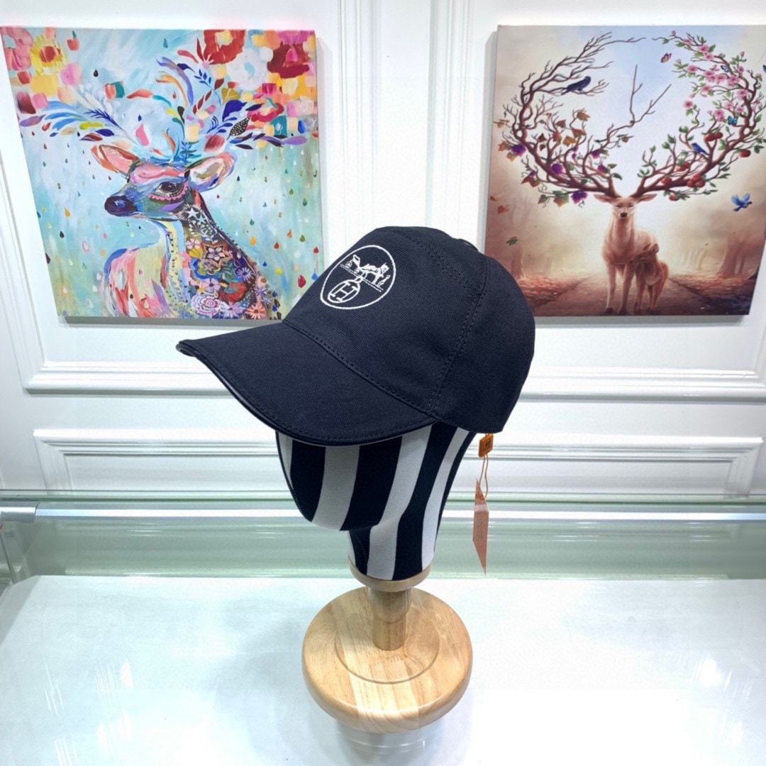 HM LOGO CANVAS CAP BLACK