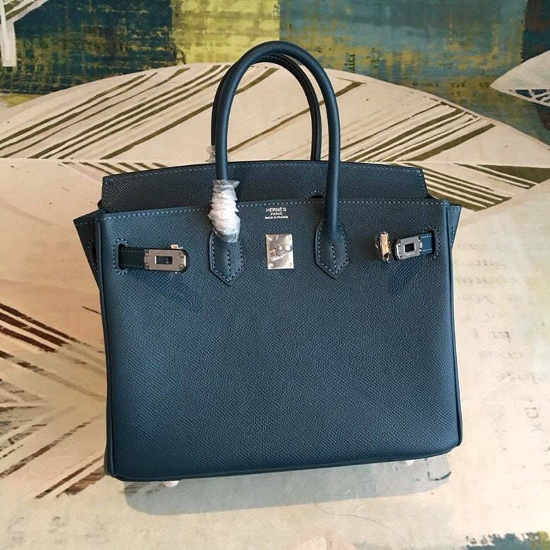 HM Birkin Black For Women Silver Toned Hardware 9.8in/25cm