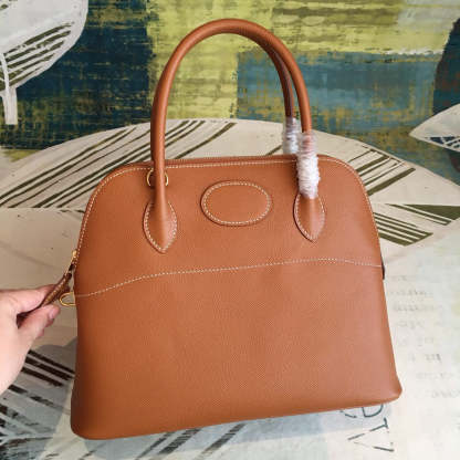 HM Bolide Bag Brown For Women Gold Toned Hardware 12.6in/32cm