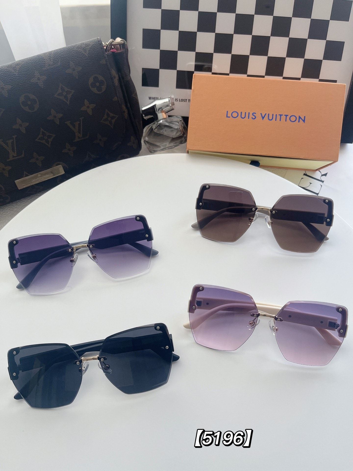 LV RIMLESS GRADIENT BEIGE SUNGLASSES