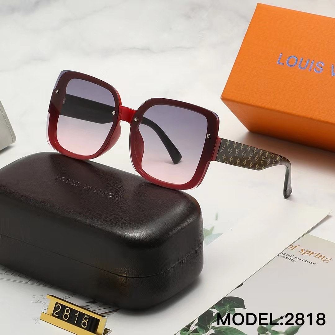 LV GRADIENT RED SQUARE SUNGLASSES