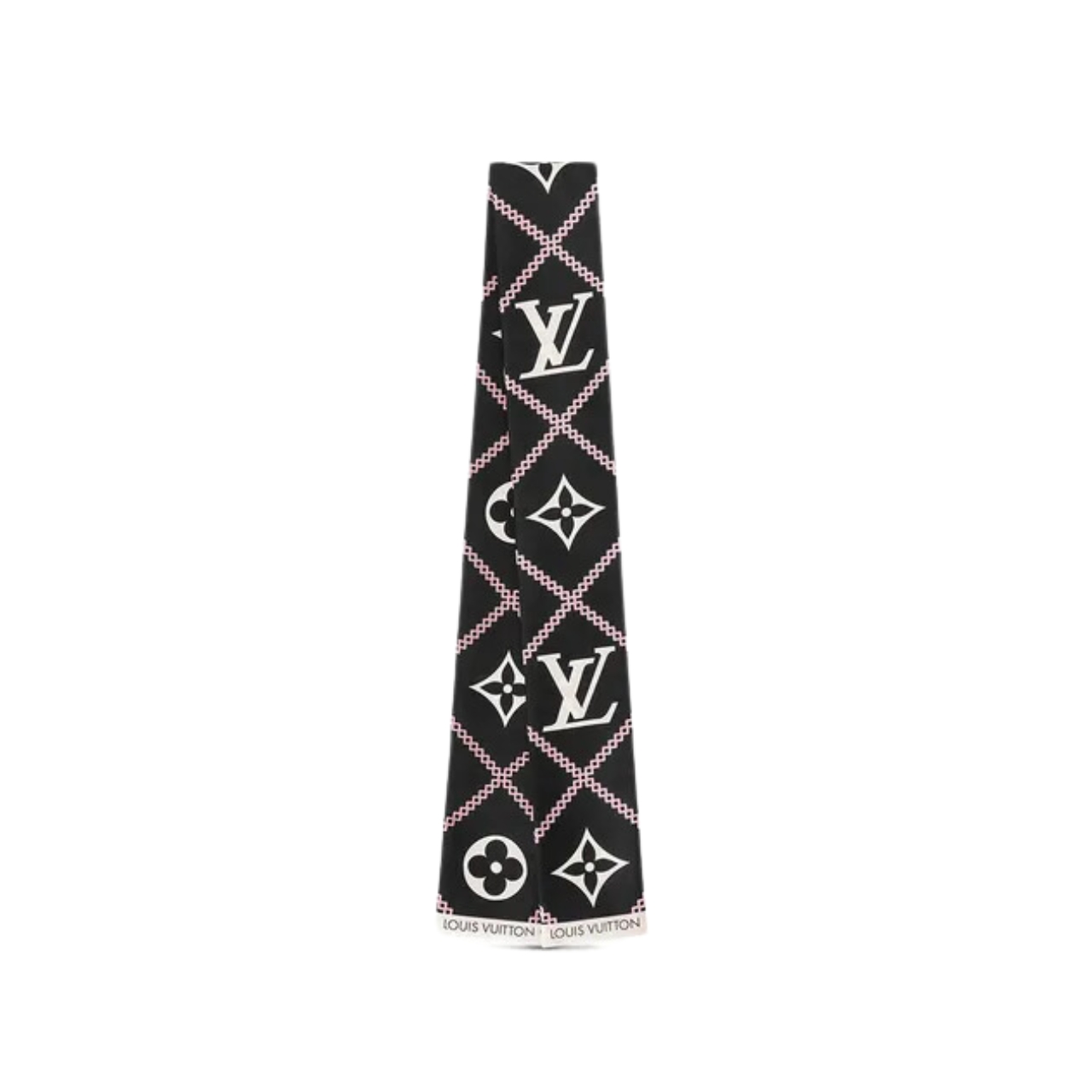 LV LV CROISILLON BANDEAU SILK BLACK 120CM