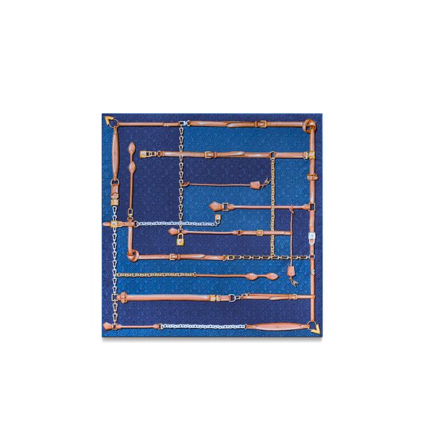 LV DENIMGRAM CONFIDENTIAL SQUARE 90 M78096