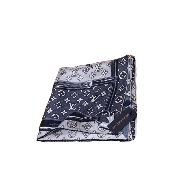 LV DENIMGRAM CONFIDENTIAL SQUARE 90 GREY