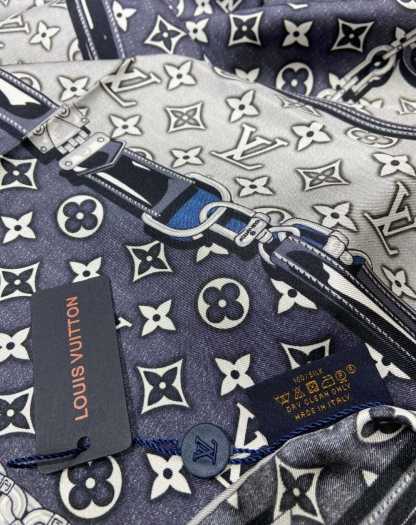 LV DENIMGRAM CONFIDENTIAL SQUARE 90 GREY