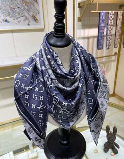 LV DENIMGRAM CONFIDENTIAL SQUARE 90 GREY