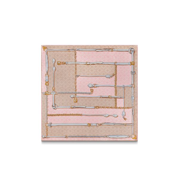 LV DENIMGRAM CONFIDENTIAL SQUARE 90 PINK M78097