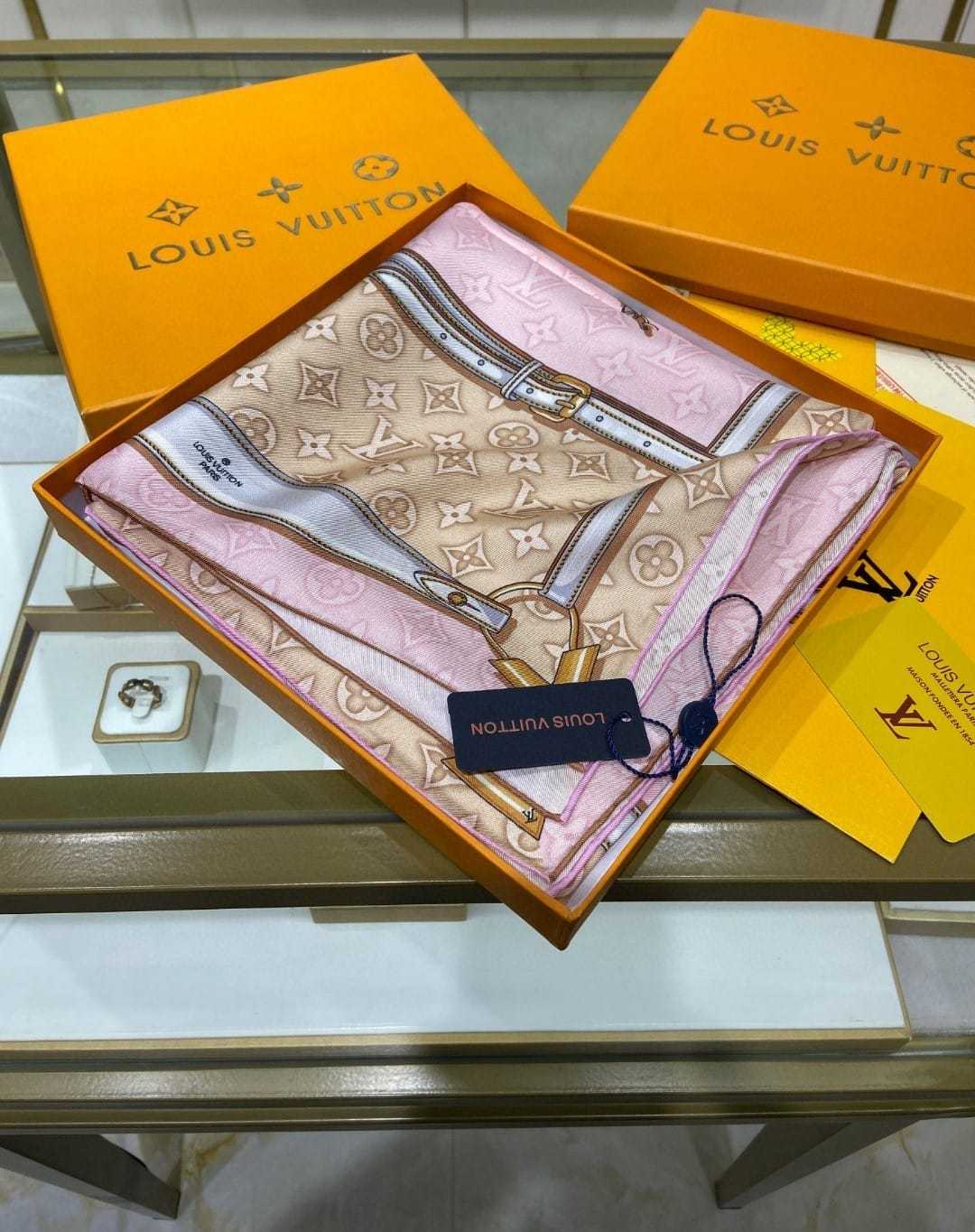 LV DENIMGRAM CONFIDENTIAL SQUARE 90 PINK M78097