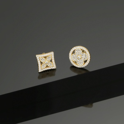 LV IDYLLE BLOSSOM STUD EARRINGS GOLD AND DIAMONDS