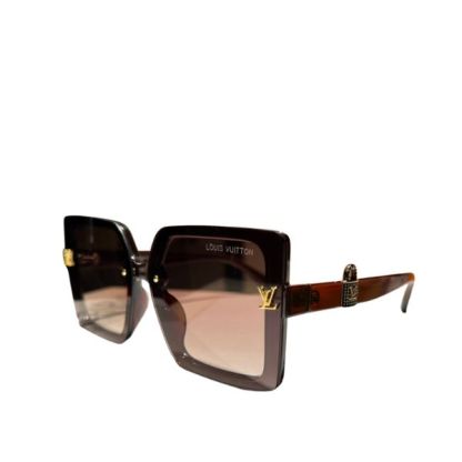 LV LOCK SQUARE SUNGLASSES BROWN