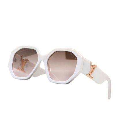 LV LV ICON ROUND GLASSES WHITE