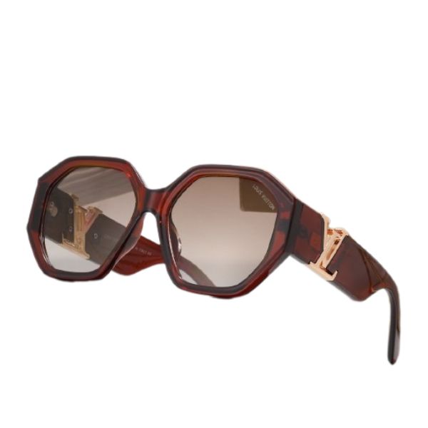 LV LV ICON ROUND GLASSES BROWN