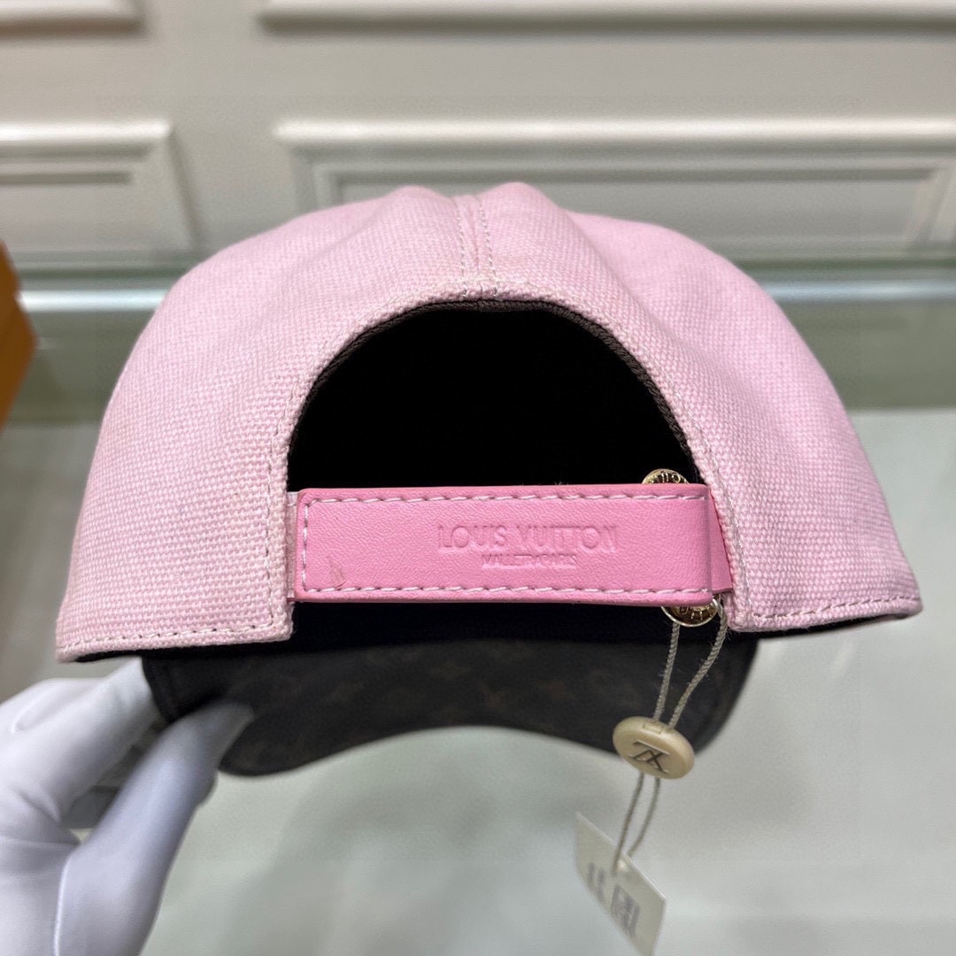 LV SUPREME LOGO CAP PINK