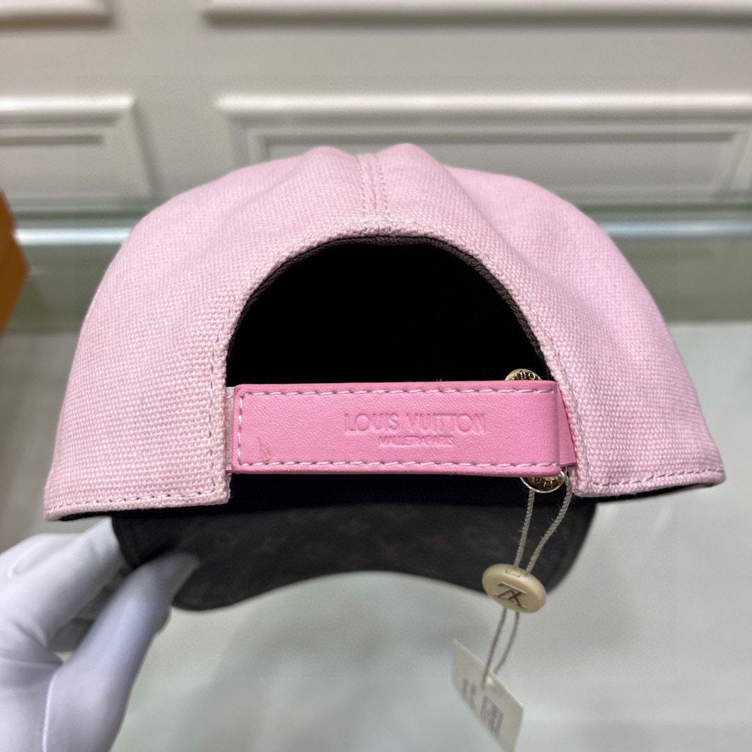 LV SUPREME LOGO CAP PINK