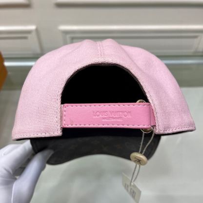LV SUPREME LOGO CAP PINK