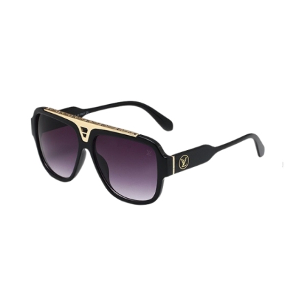 LV BLACK WITH GOLD METAL SUNGLASSES
