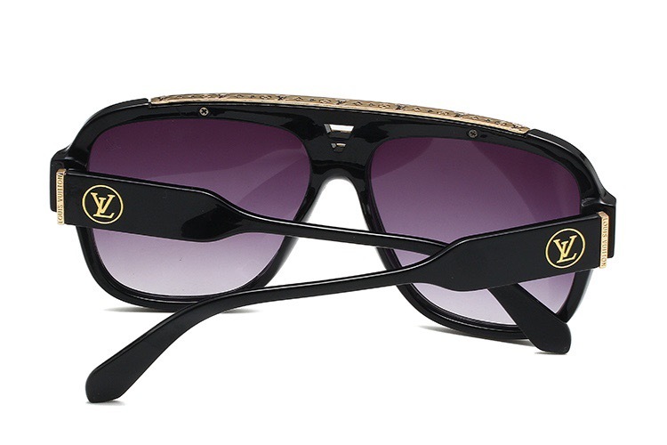 LV BLACK WITH GOLD METAL SUNGLASSES