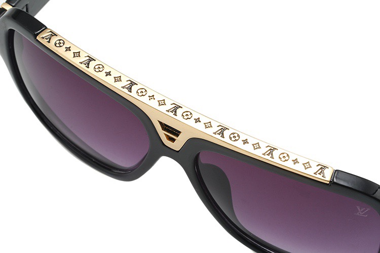 LV BLACK WITH GOLD METAL SUNGLASSES