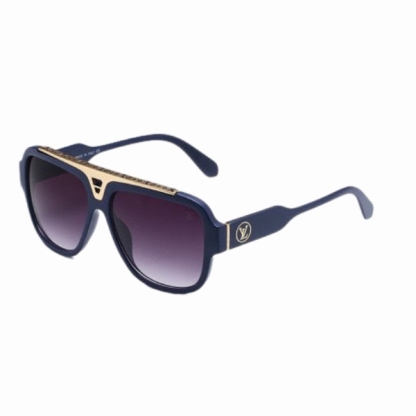 LV BLUE WITH GOLD METAL SUNGLASSES