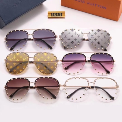 LV THE PARTY AVIATOR PINK AND PURPLE SUNGLASSES