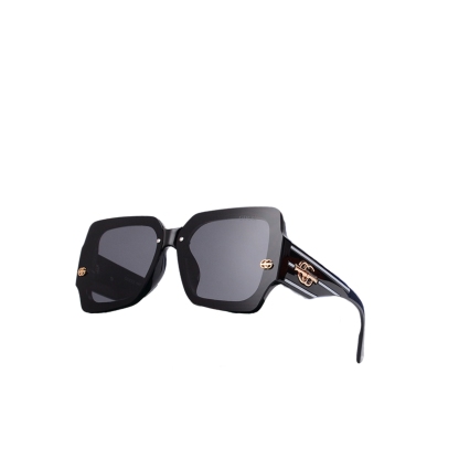 GG GG GRADIENT SQUARE SUNGLASSES WITH LINE IN BLACK
