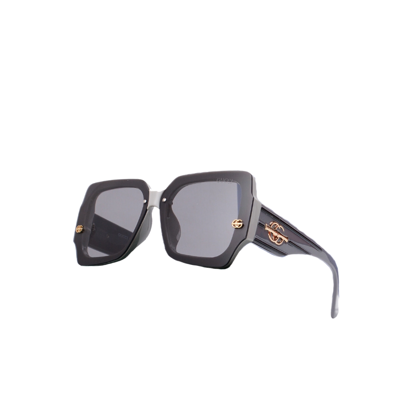 GG GG GRADIENT SQUARE SUNGLASSES WITH LINE IN GREY