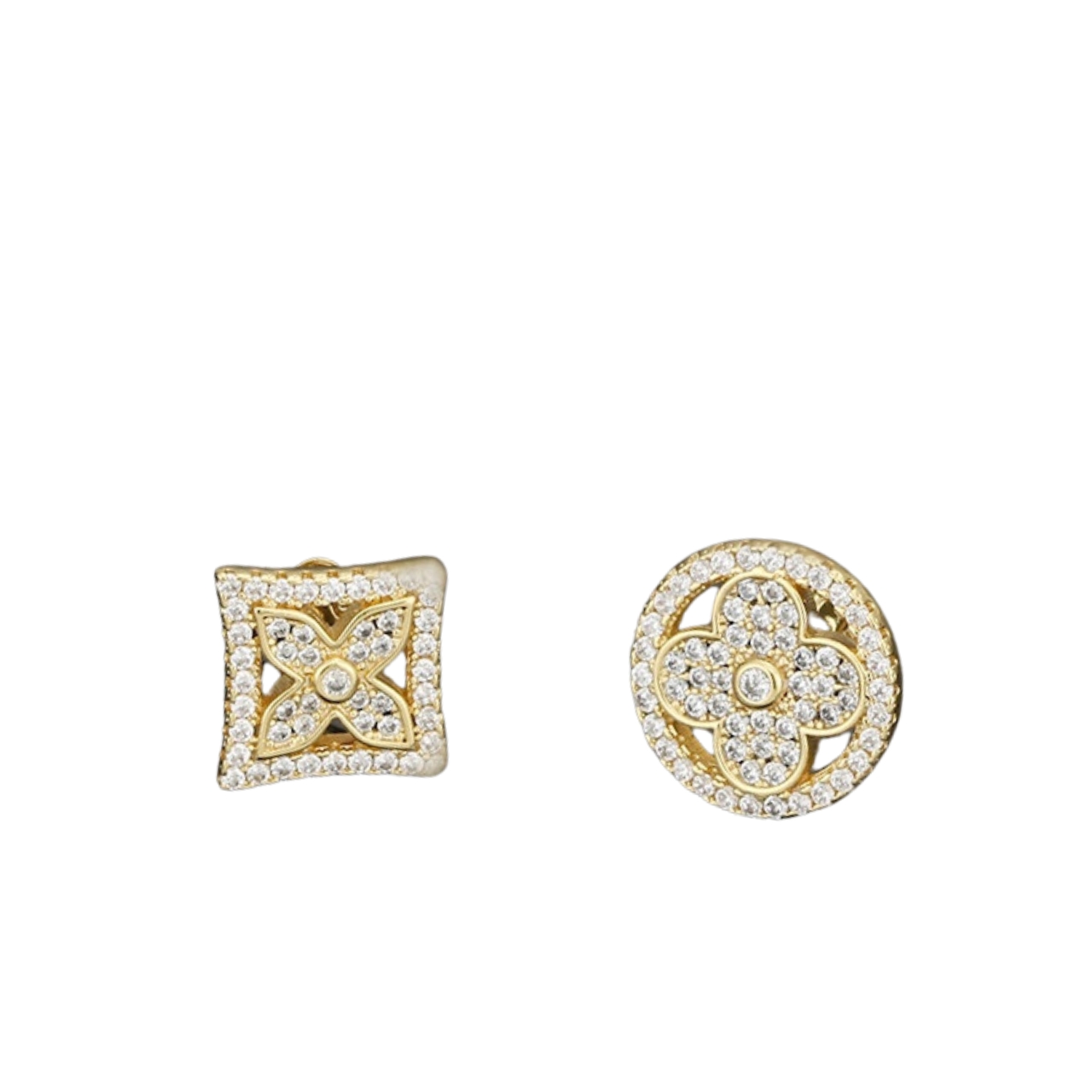 LV IDYLLE BLOSSOM STUD EARRINGS GOLD AND DIAMONDS