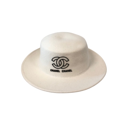 CC CC WIDE BRIM WOOL HAT WHITE