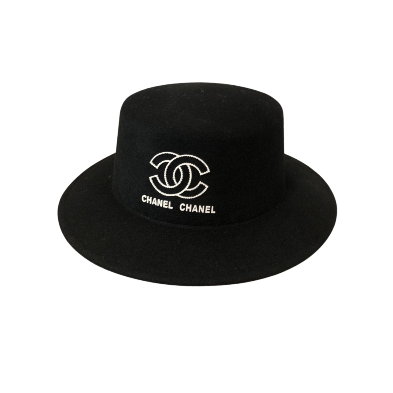 CC CC WIDE BRIM WOOL HAT BLACK